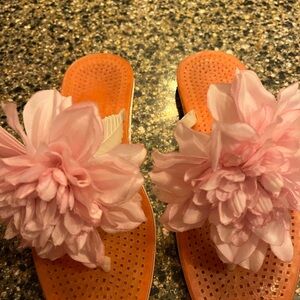 Kate Spade Pink and Orange Floral Sandals